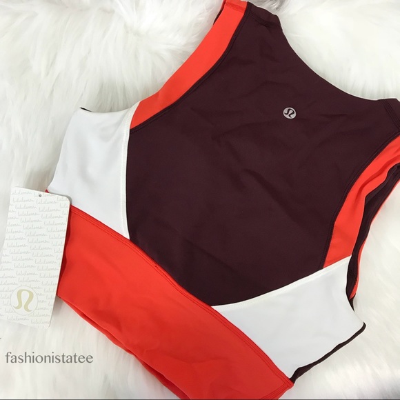 lululemon athletica Other - NWT Lululemon kick serve sweat bra Bordeaux orange